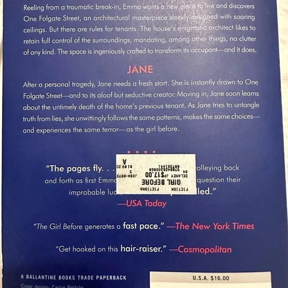 The Girl Before - JP Delaney | Paper back - Picture 2 of 2